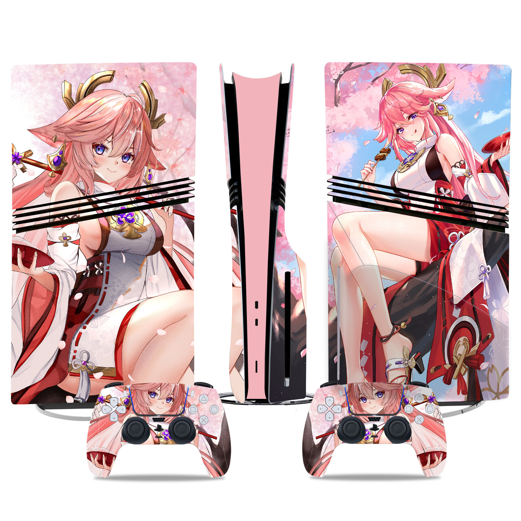 Genshin Impact Yae Miko PS5 Pro Skin – Gorgeous Console And Controller Wrap