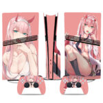 Darling In The Franxx Zero Two PS5 Pro Skin Sticker – Stylish Anime Console & Controller Wrap