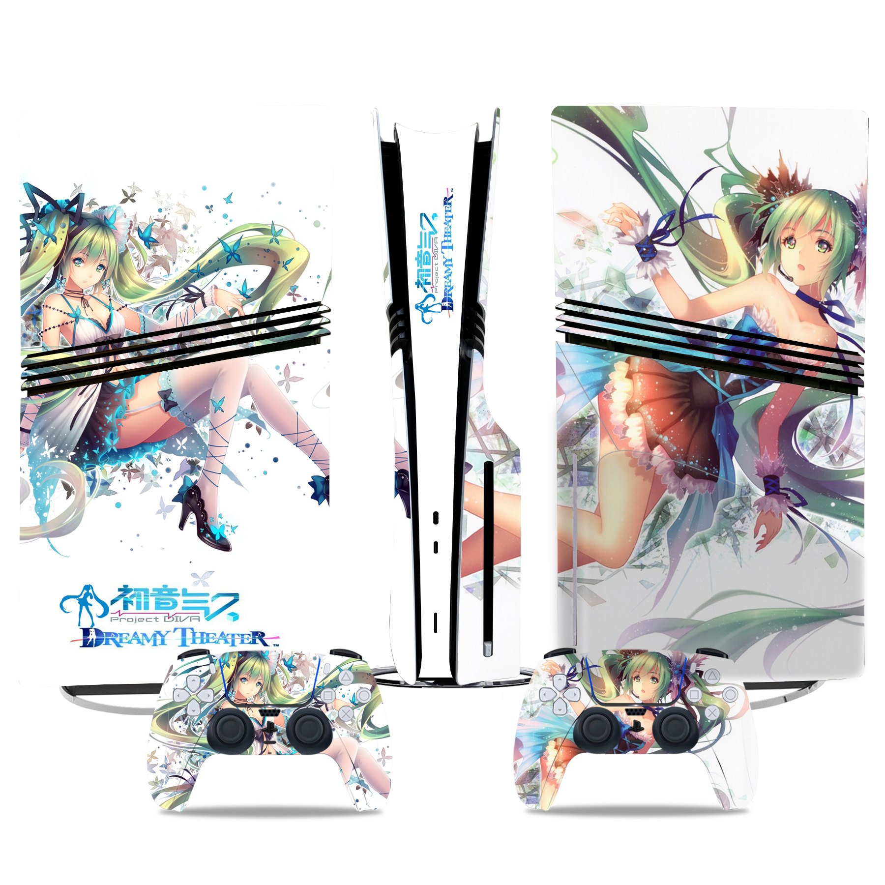 Hatsune Miku: Project DIVA - Dreamy Theater PS5 Pro Skin Sticker – Stunning Console & Controller Wrap Design