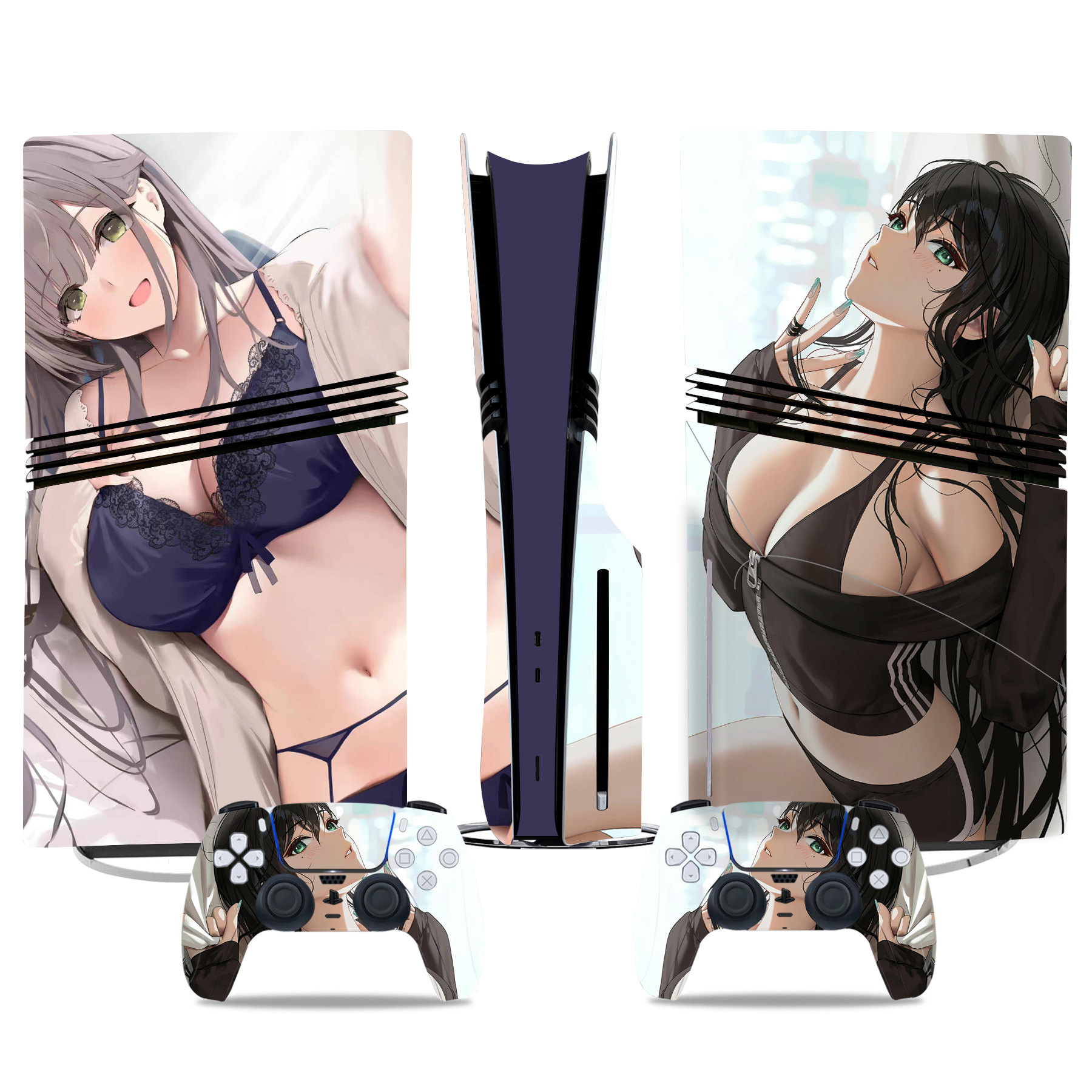 Stylish Anime Girl PS5 Pro Skin Sticker – High-Quality Console & Controller Wrap