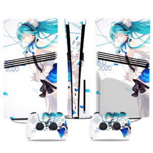 Hatsune Miku Anime PS5 Pro Skin Sticker – Stylish Console & Controller Wrap