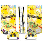 Adorable Pokémon PS5 Pro Skin Sticker – Pikachu & Friends Console & Controller Wrap