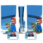 Mario & Luigi PS5 Pro Skin Sticker – Vibrant Console & Controller Wrap Design