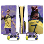 Golden Ronaldo PS5 Pro Skin Sticker – High-Quality Console & Controller Wrap
