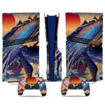 Vibrant Whale Art PS5 Pro Skin Sticker – Custom Console And Controller Wrap