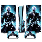 Stylish Anime PS5 Pro Skin Sticker - Premium Console & Controller Decals With Samurai Design
