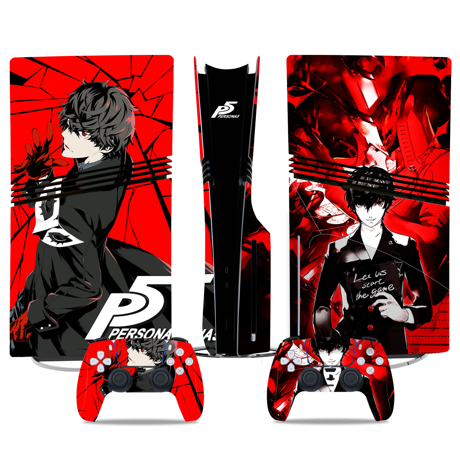 Stylish Persona 5 PS5 Pro Skin Sticker Set – Premium Console And Controller Decals
