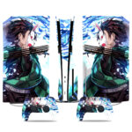 Custom PS5 Pro Skin Sticker With Anime Tanjiro Kamado Style Design For Console And Controller