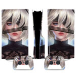 NieR: Automata PS5 Pro Skin Sticker - 2B Design With Matching Controller Wraps For Gamers
