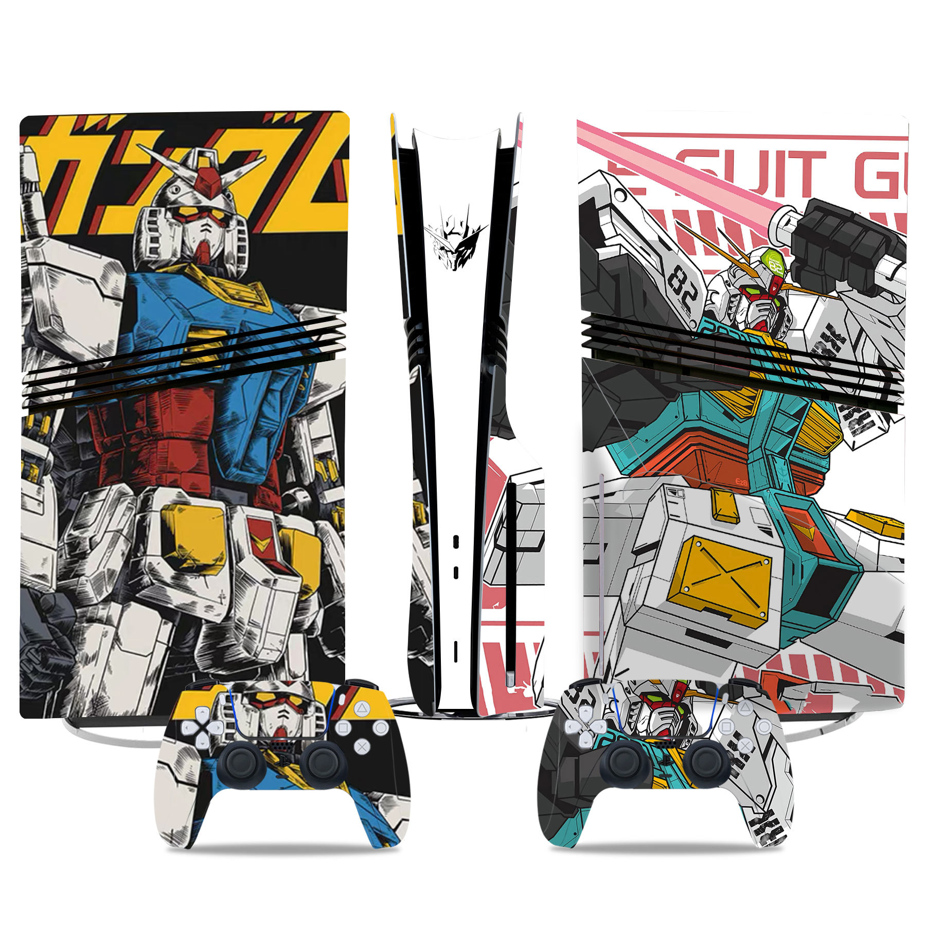 Custom Gundam PS5 Pro Skin Sticker - Console & Controller Wraps For Anime Fans
