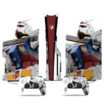Realistic Gundam PS5 Pro Skin Sticker - Custom Console And Controller Wrap For Anime Enthusiasts