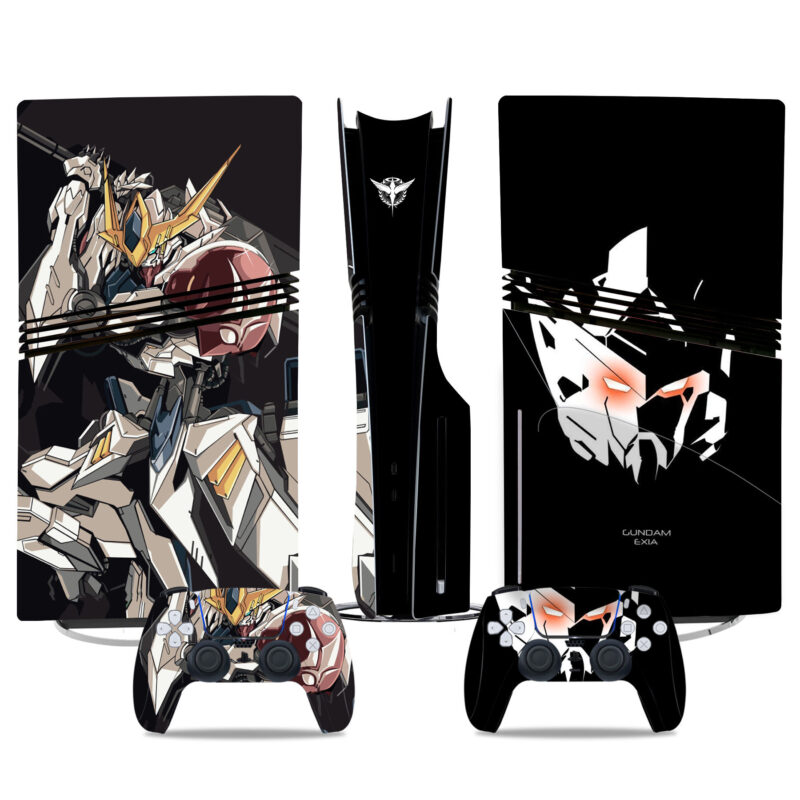 Epic Gundam Design PS5 Pro Skin Sticker – Stunning Console And Controller