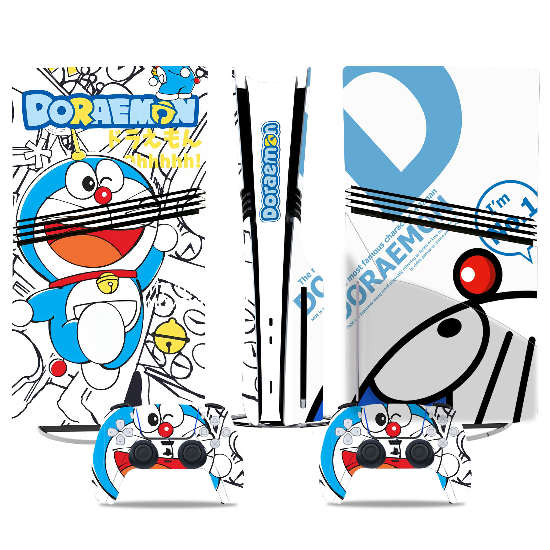 Doraemon PS5 Pro Skin Sticker Set – Fun & Playful Design For Console & Controllers