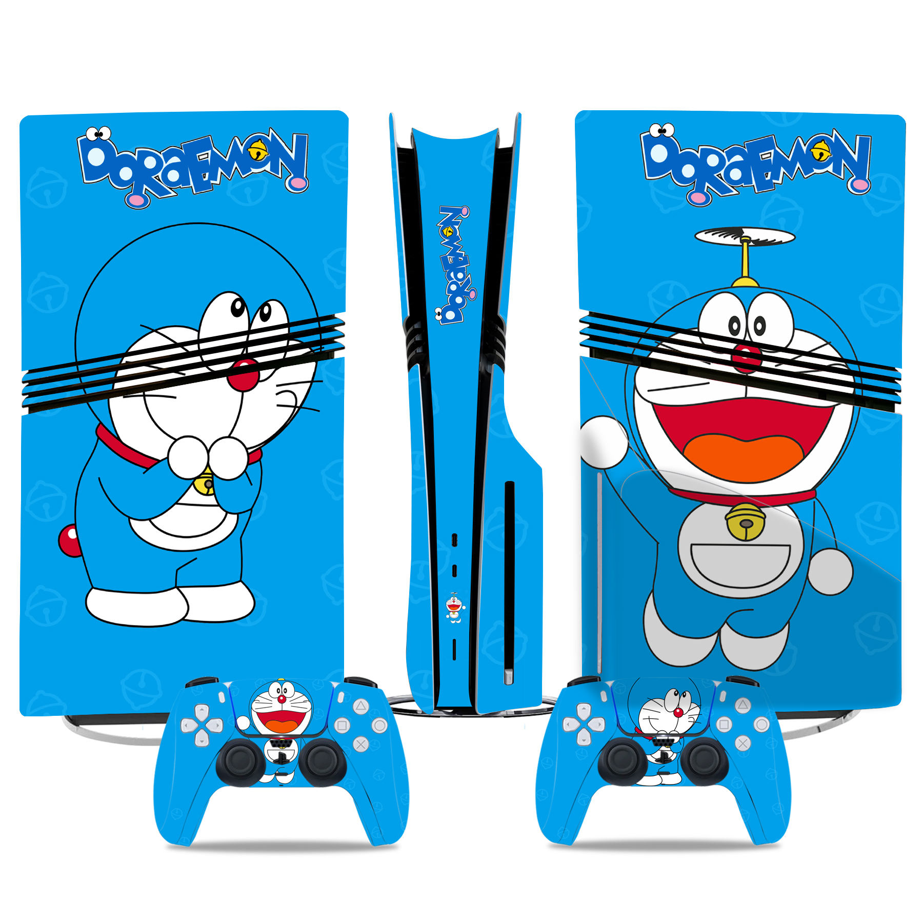 Doraemon PS5 Pro Skin Sticker Set – Vibrant And Fun Design For Console & Controllers