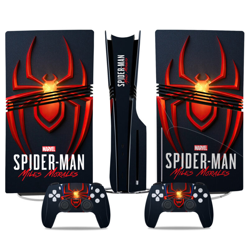 Spider-Man Miles Morales PS5 Pro Skin Sticker – Stunning Console & Controller Wrap