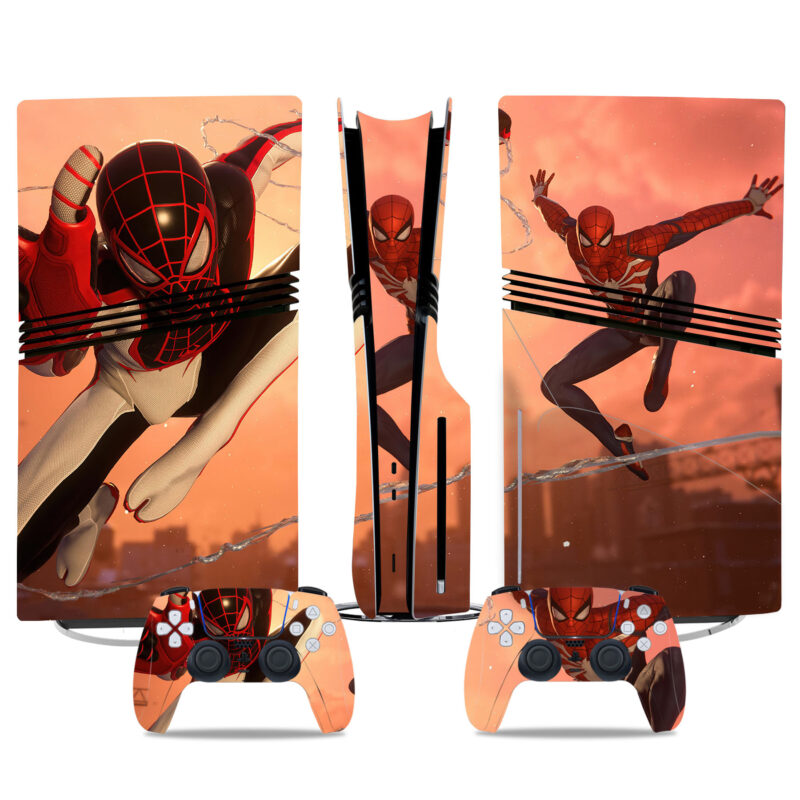 Spider-Man Miles Morales PS5 Pro Skin Sticker – Dynamic Console & Controller Wrap