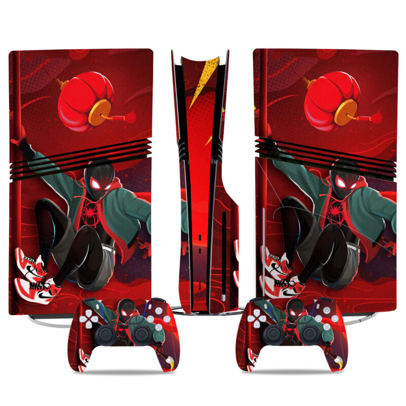 Spider-Man PS5 Pro Skin Sticker – Custom Console & Controller Wrap