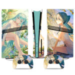 Stunning Anime Girl PS5 Pro Skin Sticker – Stylish Console & Controller Wrap