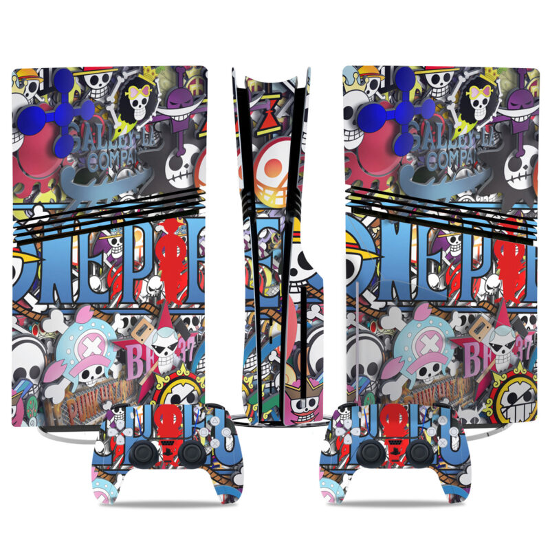 One Piece PS5 Pro Skin Sticker – Vibrant Anime Pirate Design For Console & Controller