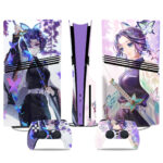 Stunning Demon Slayer Shinobu Kocho PS5 Pro Skin Sticker – Elegant Console & Controller Design