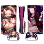 Demon Slayer Nezuko Kamado PS5 Pro Skin Sticker – Stunning Console & Controller Design