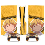 Exclusive Demon Slayer Zenitsu PS5 Pro Skin Sticker – Perfect Wrap For Console And Controllers