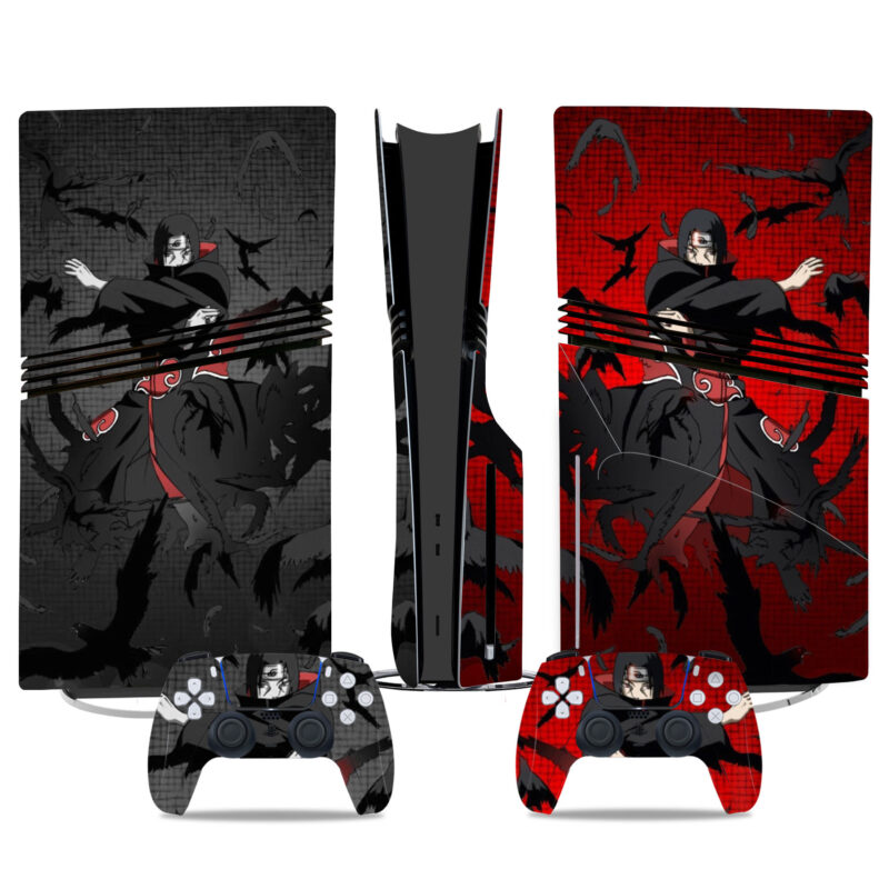 Naruto Itachi Uchiha PS5 Pro Skin Stickers – Iconic Designs For Console And Controllers