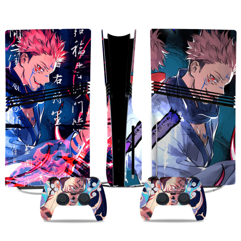 Jujutsu Kaisen PS5 Pro Skin Sticker With Controller Decals – Vibrant Gaming Console Design