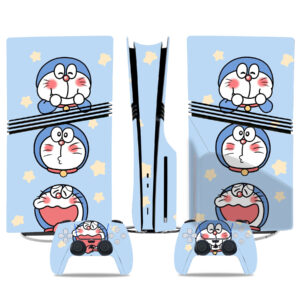 Custom Doraemon PS5 Pro Skin Sticker - Cute Console & Controller Cover Design