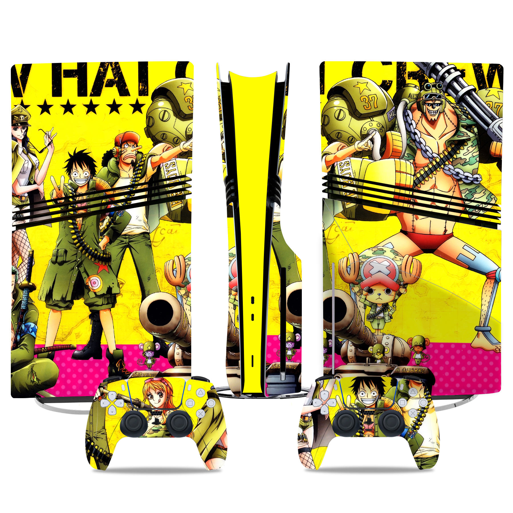 One Piece PS5 Pro Skin Sticker With Vibrant Anime Design – Console And Controller Decals