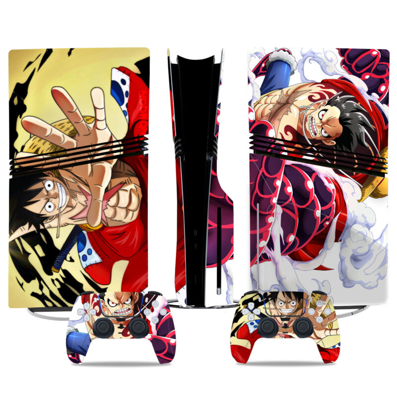 One Piece PS5 Pro Skin Sticker Featuring Bold Anime Graphics – Console And Controller Protective Wraps