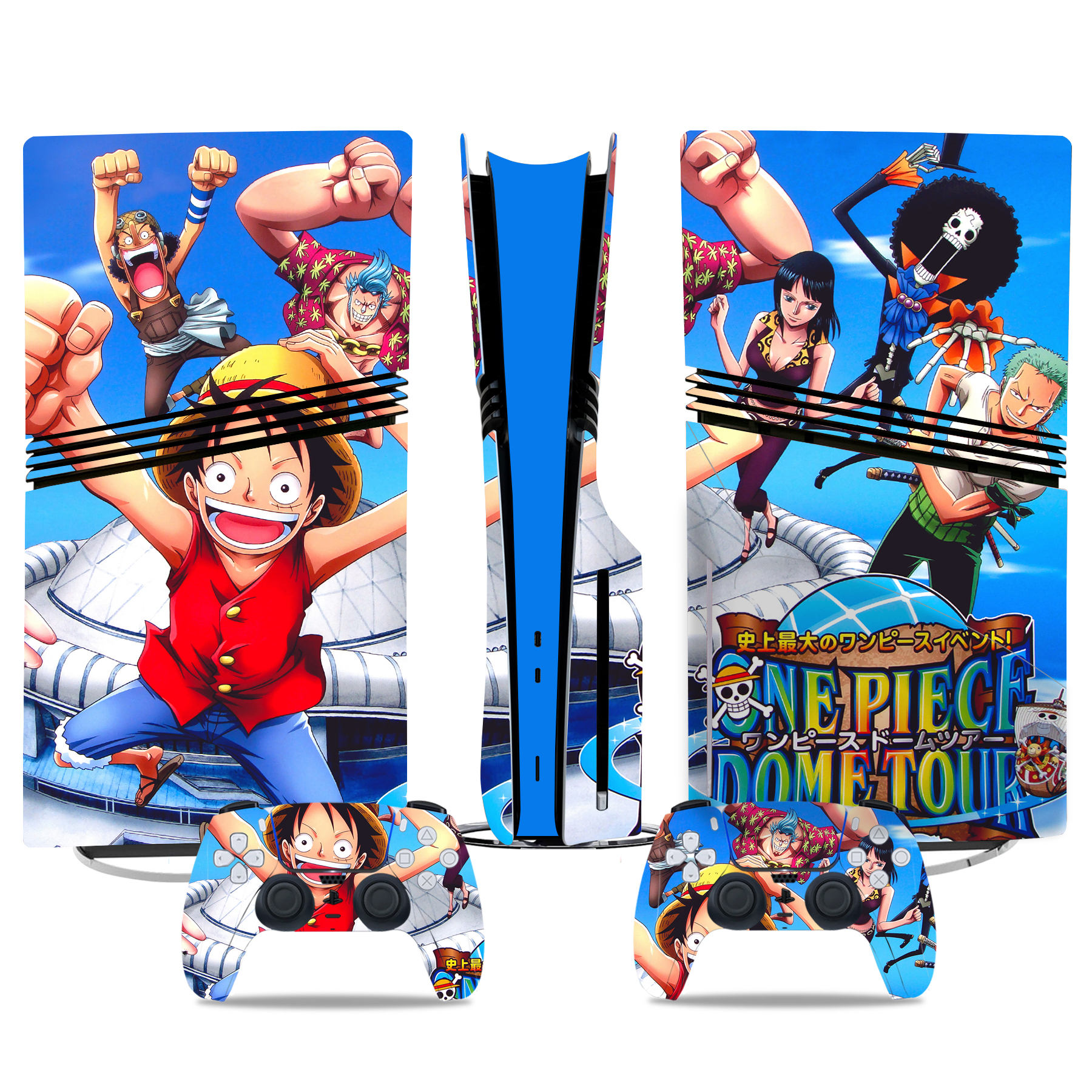 One Piece PS5 Pro Skin Sticker Featuring Anime Adventure Theme – Console And Controller Wrap Decals