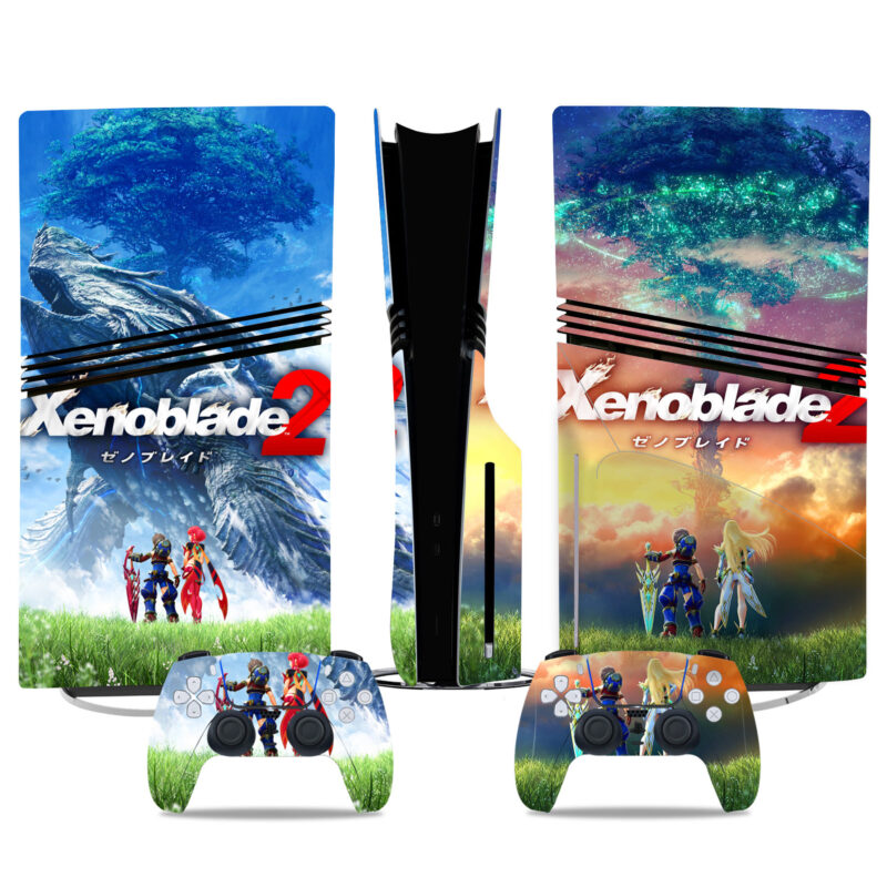 Xenoblade Chronicles 2 PS5 Pro Skin - Scenic Design Console And Controller Sticker Set