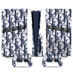 Dior Blue Pattern PS5 Pro Skin Sticker For Console & Controller