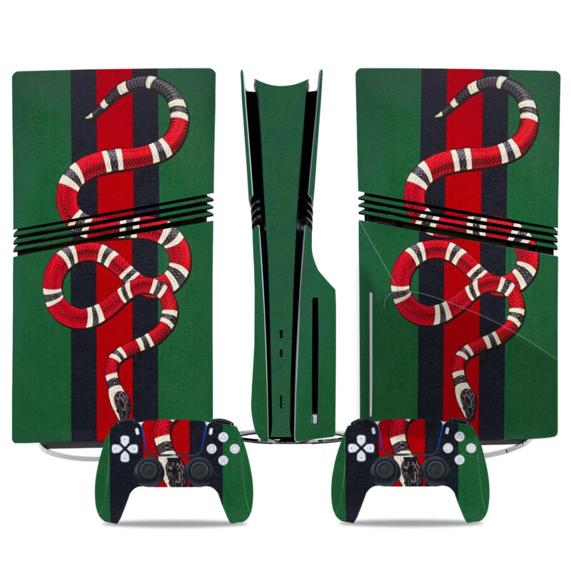 Gucci Snake Pattern PS5 Pro Skin Sticker For Console & Controller