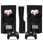 Black Kaws PS5 Pro Skin Sticker – Bold And Iconic Design For Console And Controllers