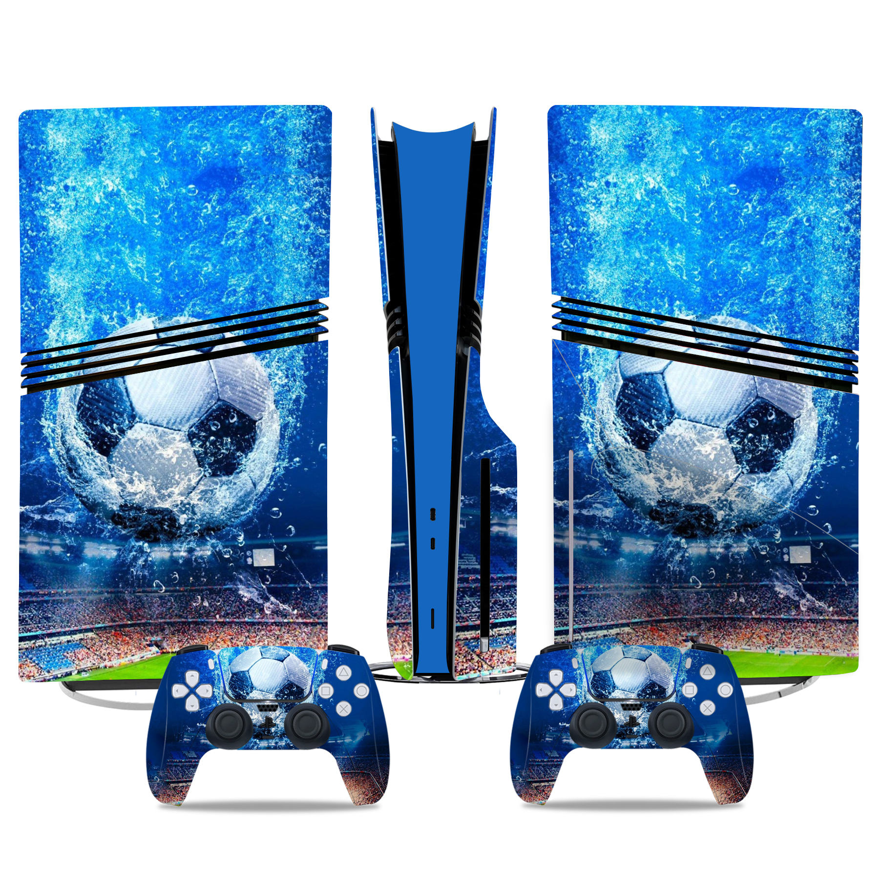 Epic Soccer Ball PS5 Pro Skin Sticker – Vibrant Console & Controller Wrap For Gamers