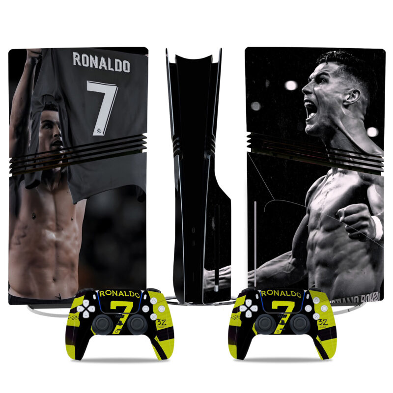 Cristiano Ronaldo PS5 Pro Skin Sticker – Premium Vinyl Wrap For Console & Controller