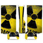 Radiation Hazard Symbol PS5 Pro Skin Sticker – Bold, Striking Design For Console & Controller