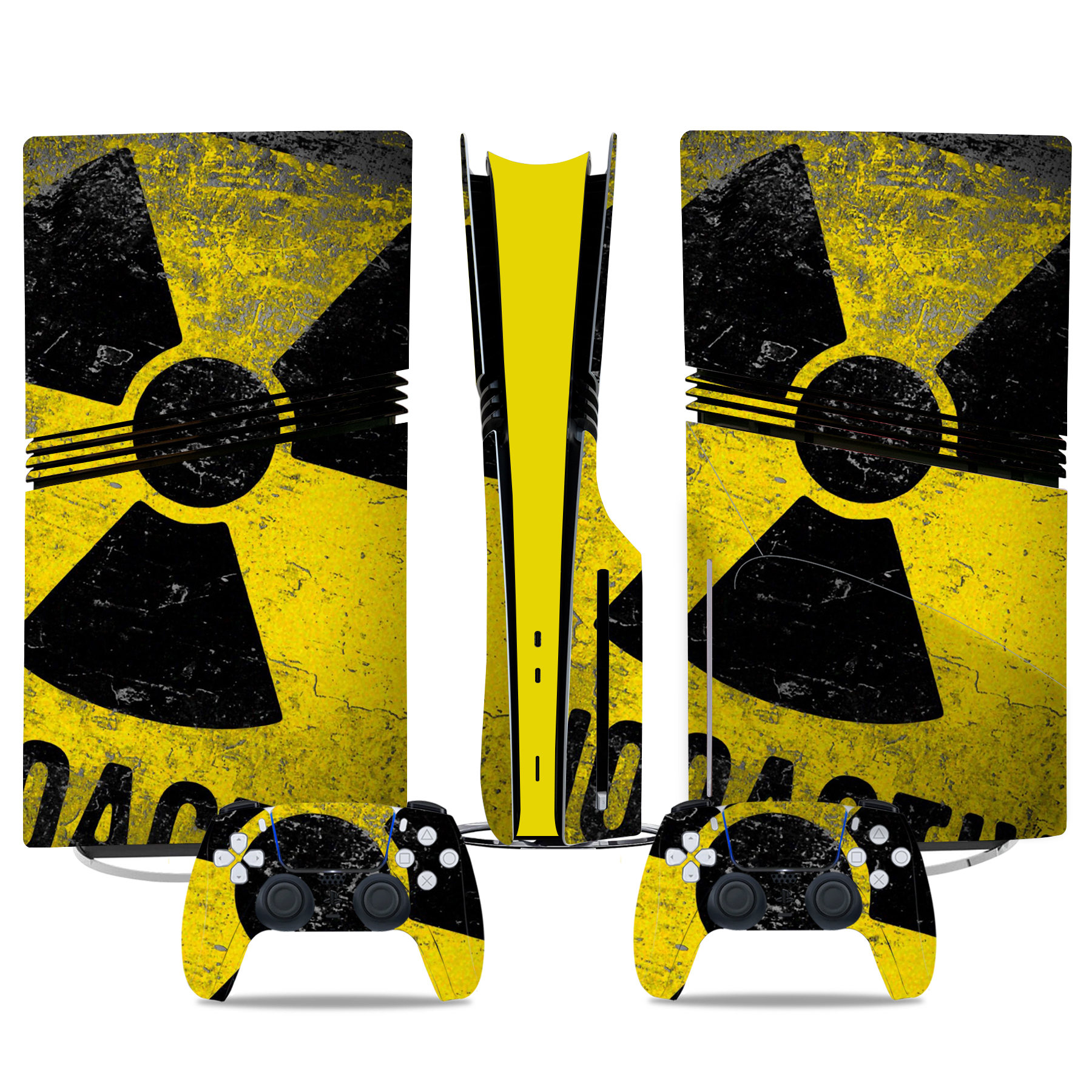 Radiation Hazard Symbol PS5 Pro Skin Sticker – Bold, Striking Design For Console & Controller