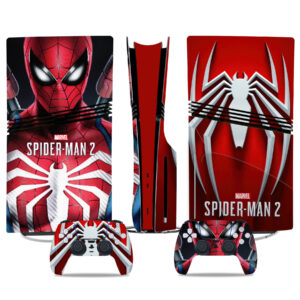 Marvel Spider-Man 2 PS5 Pro Skin Sticker - Vibrant Console And Controller Custom Wrap