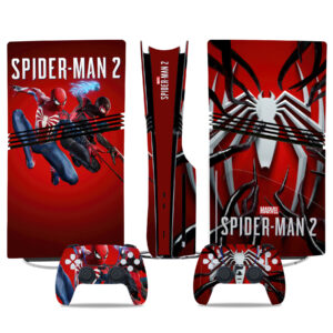 Marvel Spider-Man 2 PS5 Pro Skin Sticker - Premium Console And Controller Decal Set