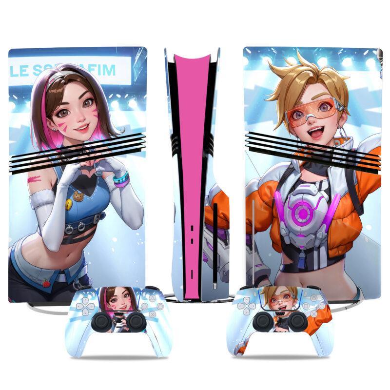 Overwatch PS5 Pro Skin Sticker - Vibrant Console & Controller Protective Decals For Gamers