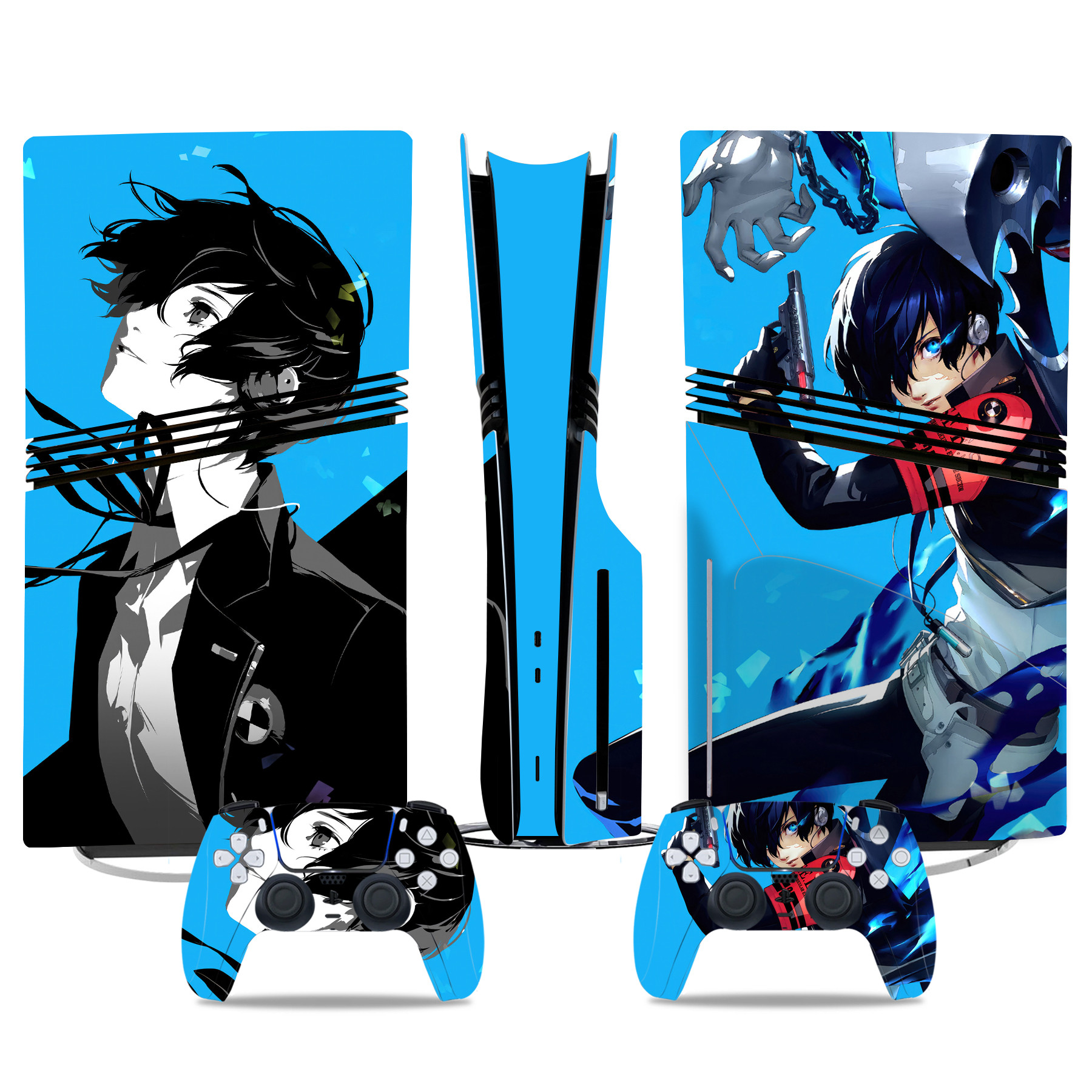 PS5 Pro Skin Sticker - Stylish Persona Anime Design - Console & Controller Custom Wrap Decals