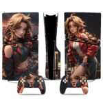 Stylish PS5 Pro Skin Sticker With Anime Girl Design – Custom Console And Controller Wrap