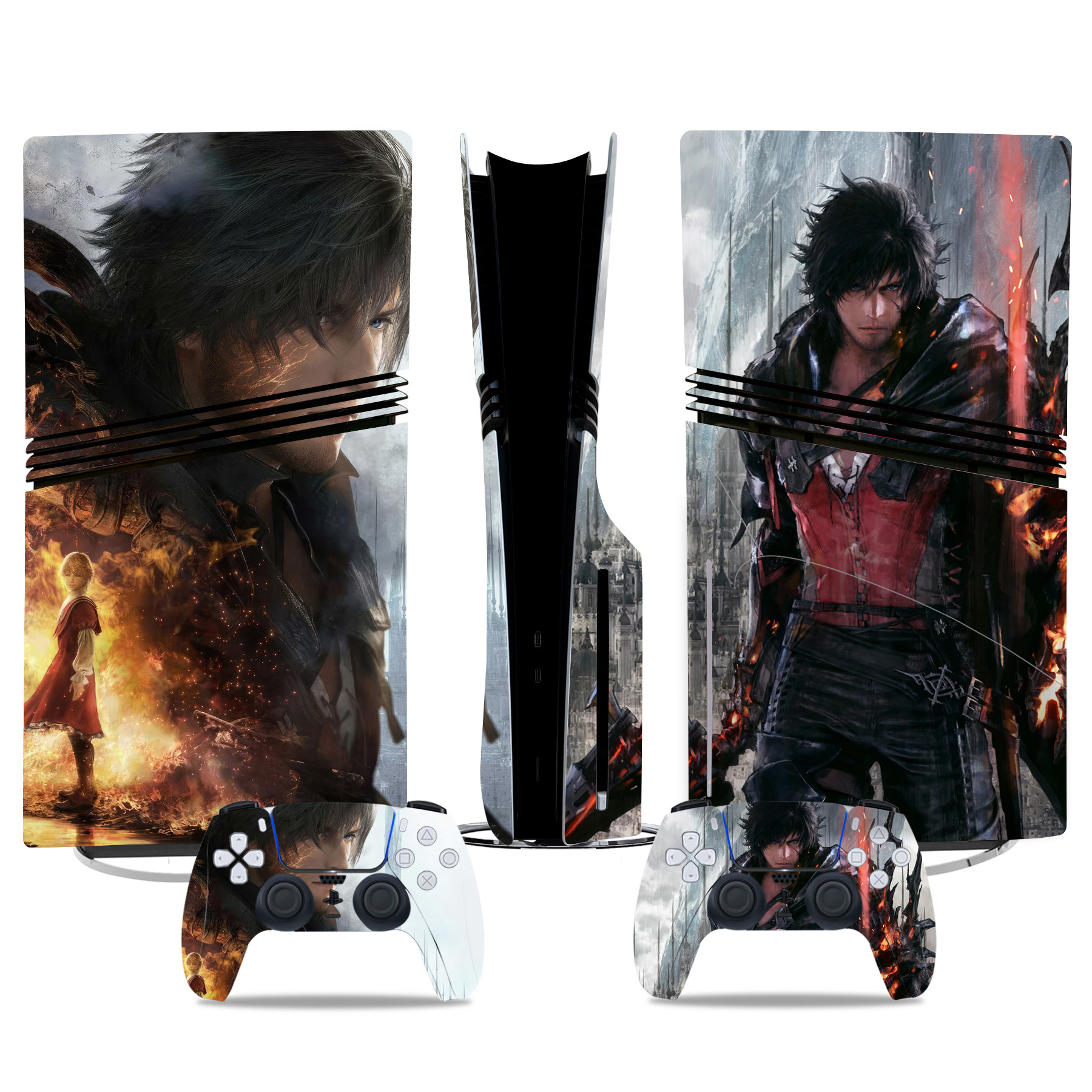 Final Fantasy XVI PS5 Pro Skin Sticker – Epic Console And Controller Wrap Design