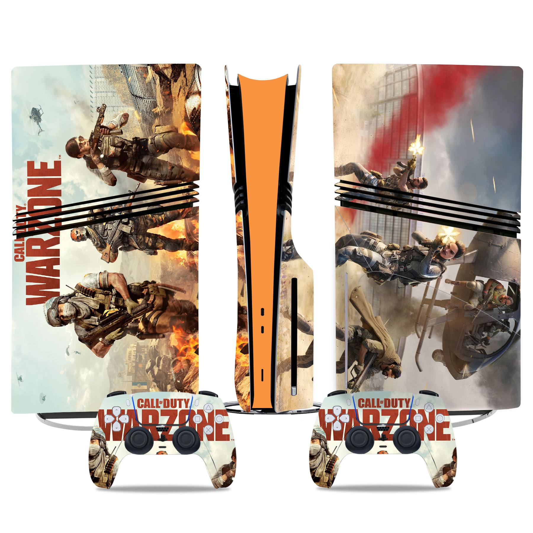 Call Of Duty Warzone PS5 Pro Skin Sticker – Console And Controller Custom Wrap Design