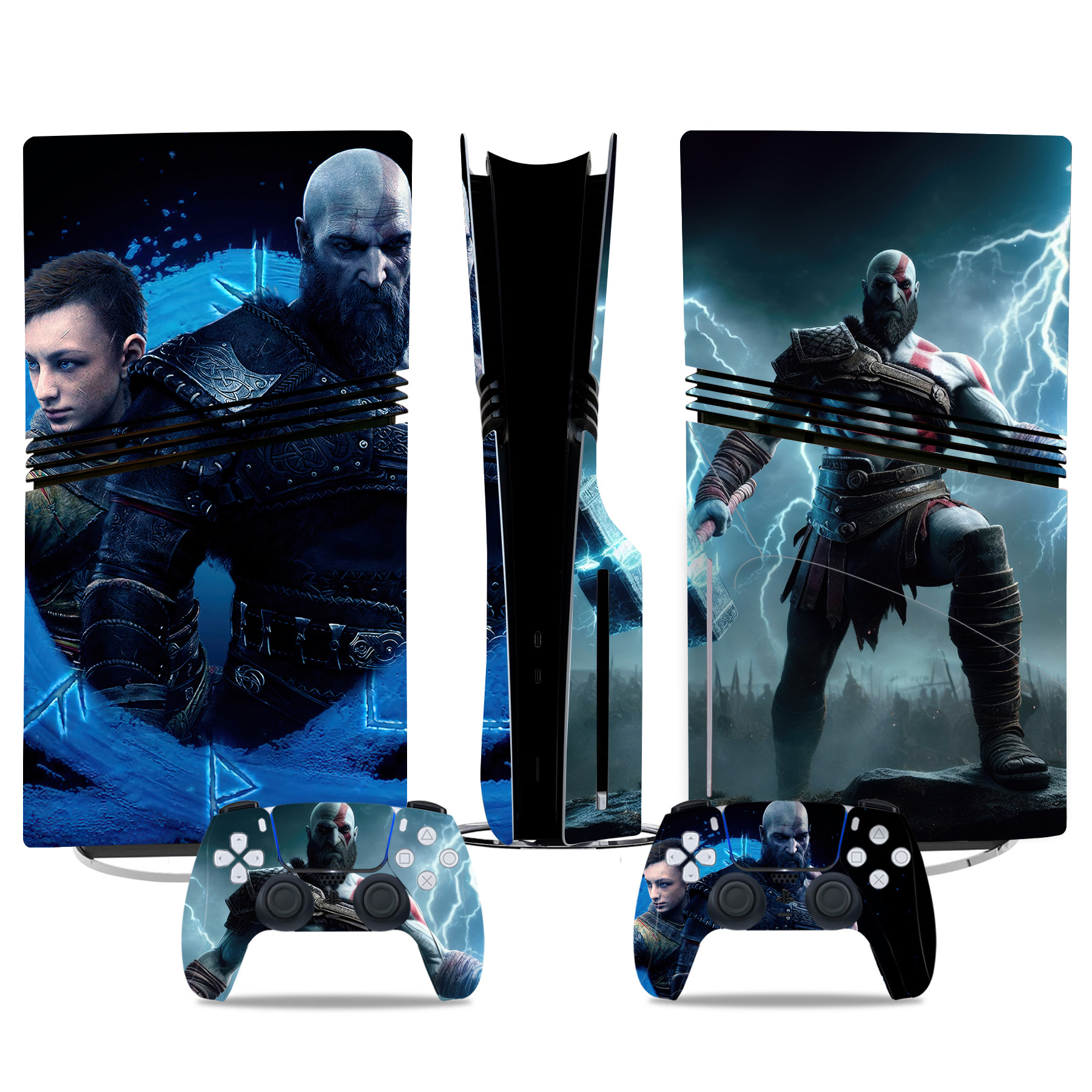 God Of War Ragnarök PS5 Pro Skin Sticker – Epic Console And Controller Wrap