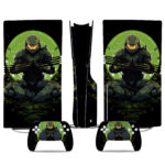 Master Chief Halo PS5 Pro Skin Sticker – Iconic Gaming Design For Console And Controller