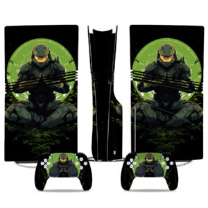 Master Chief Halo PS5 Pro Skin Sticker – Iconic Gaming Design For Console And Controller